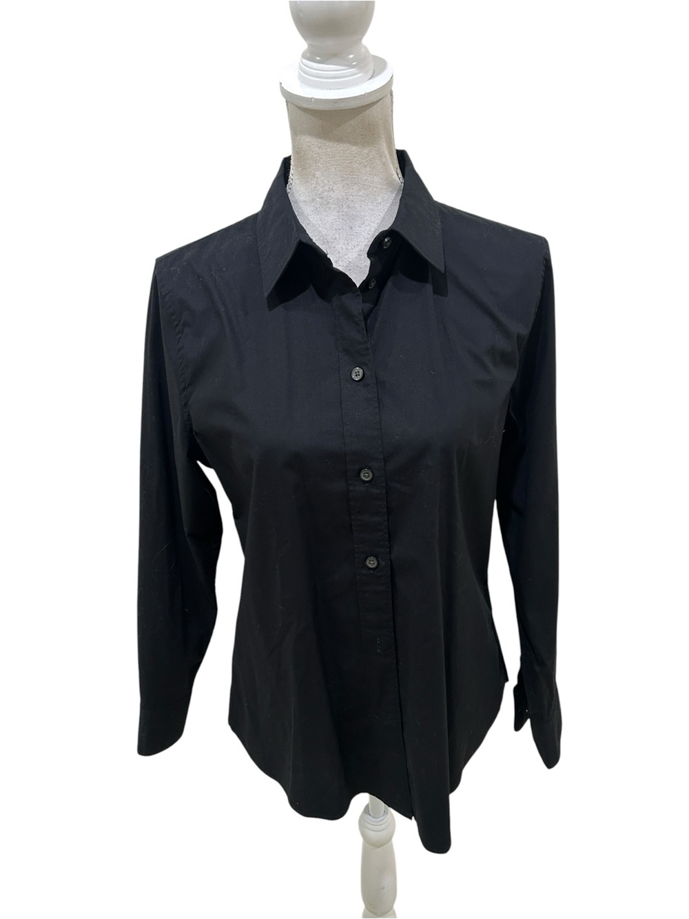 J. Crew Black Long-Sleeve Button-Down cotton Shirt size medium
